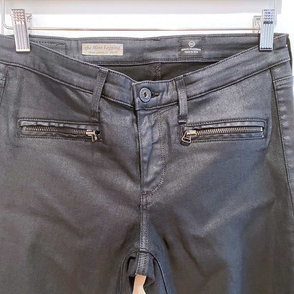 AG Adriano Goldschmied Metallic Skinny Pants - Gray